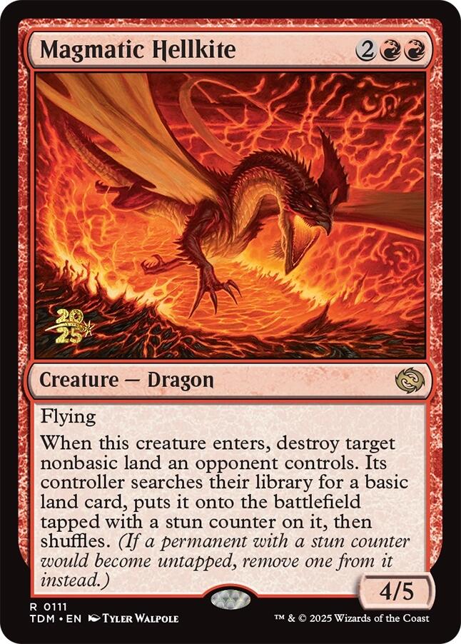 Magmatic Hellkite [Tarkir: Dragonstorm Prerelease Promos] | Deep Dive Games St. Marys