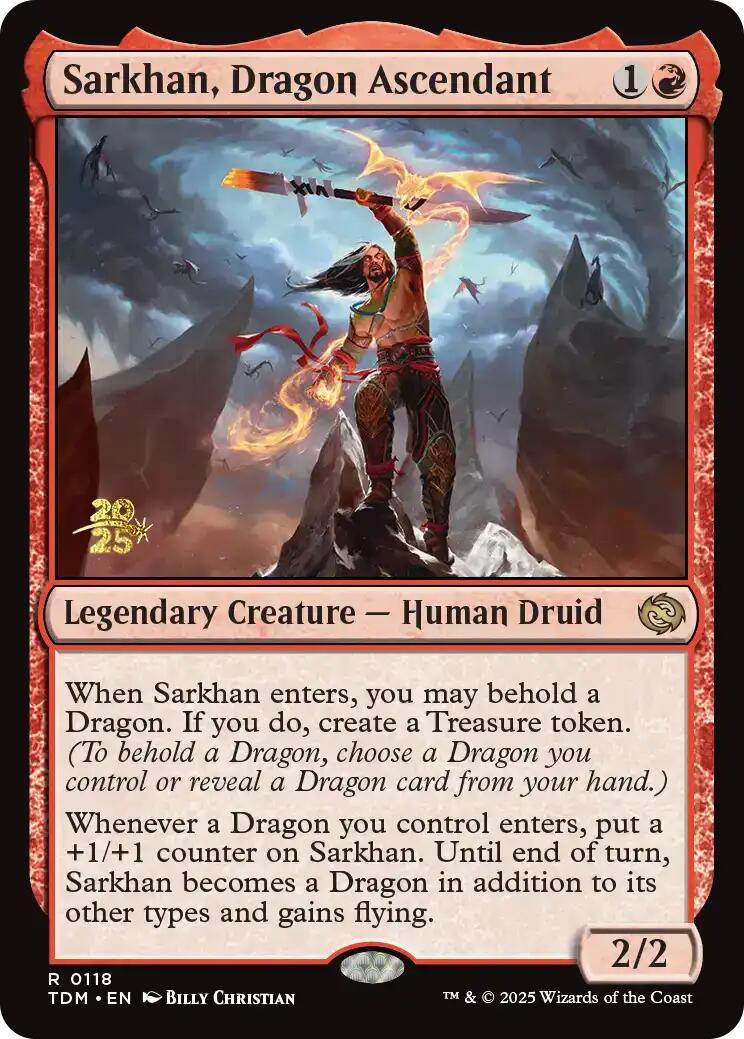 Sarkhan, Dragon Ascendant [Tarkir: Dragonstorm Prerelease Promos] | Deep Dive Games St. Marys