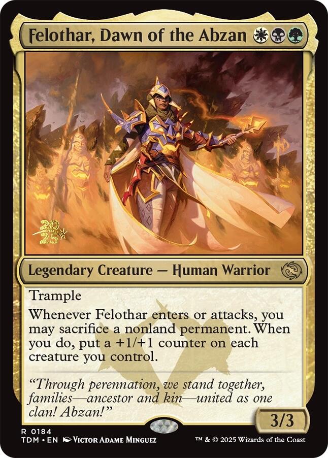 Felothar, Dawn of the Abzan [Tarkir: Dragonstorm Prerelease Promos] | Deep Dive Games St. Marys