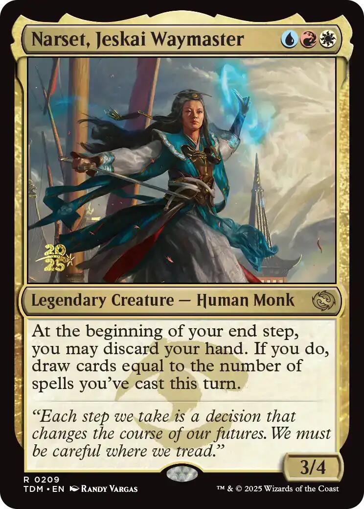 Narset, Jeskai Waymaster [Tarkir: Dragonstorm Prerelease Promos] | Deep Dive Games St. Marys