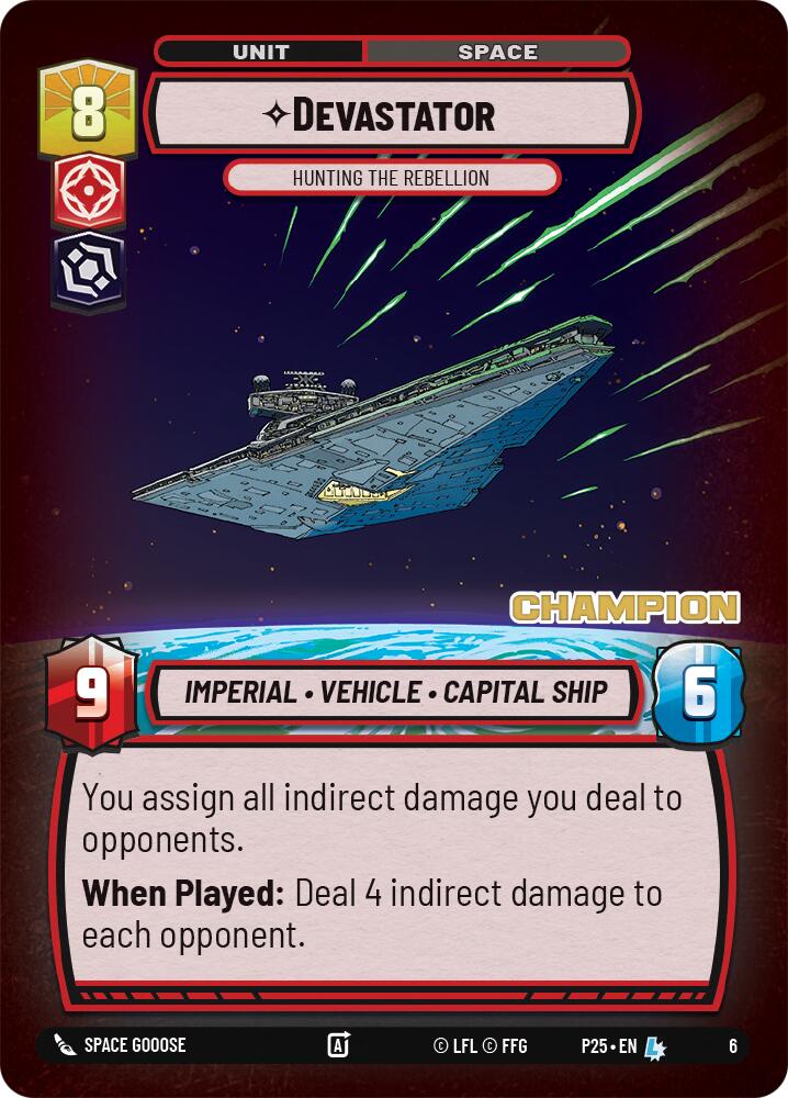 Devastator - Hunting the Rebellion (6) (Champion) (6) [Store Showdown Promos] | Deep Dive Games St. Marys