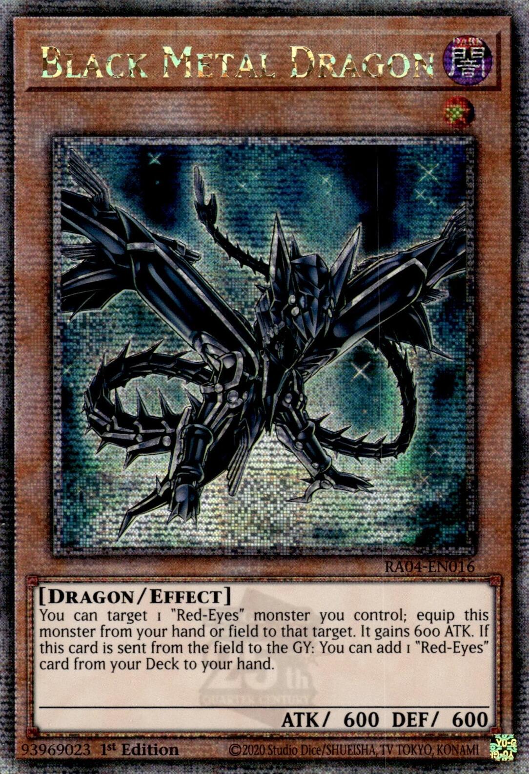 Black Metal Dragon [RA04-EN016] Quarter Century Secret Rare | Deep Dive Games St. Marys
