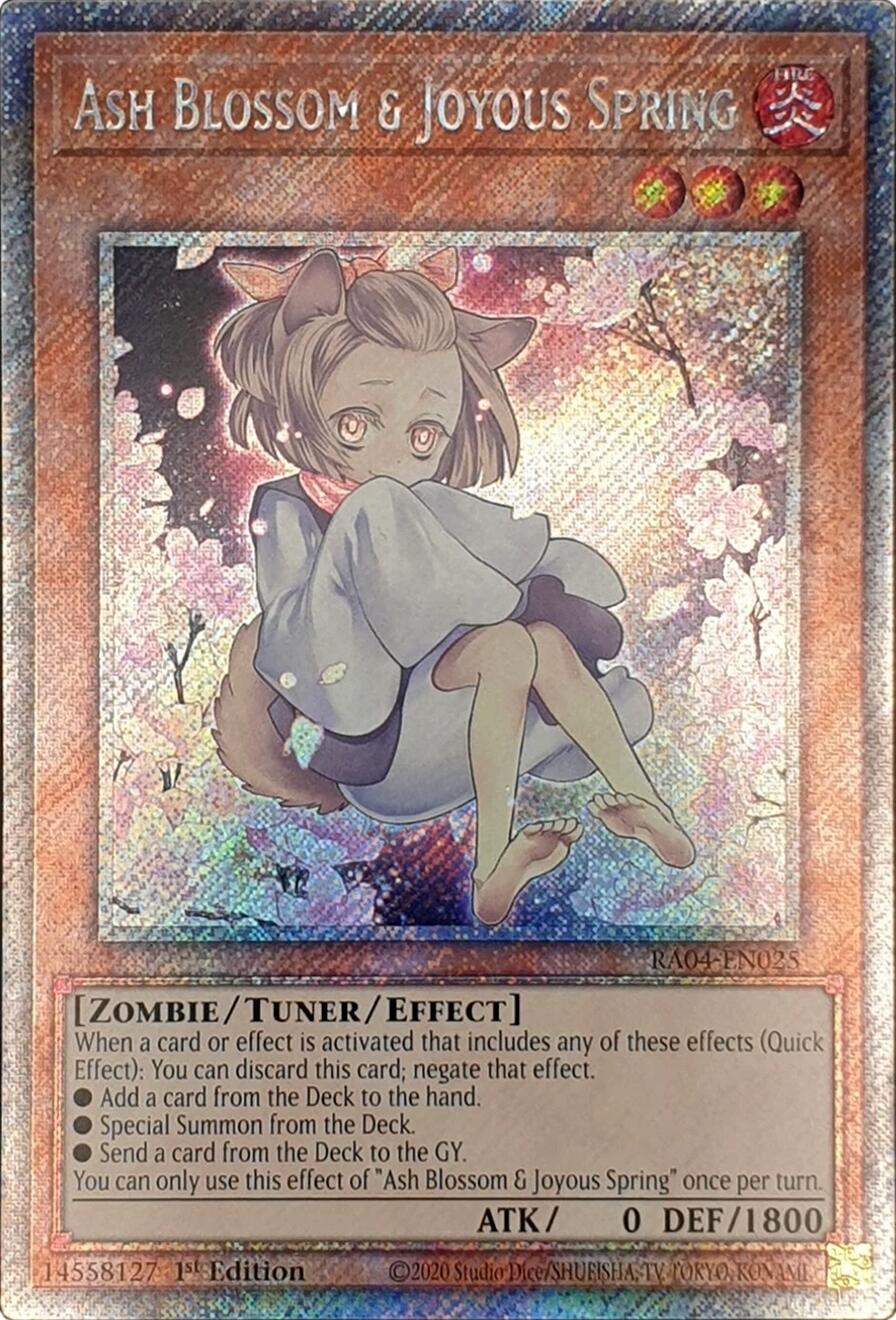 Ash Blossom & Joyous Spring (Alternate Art) [RA04-EN025] Platinum Secret Rare | Deep Dive Games St. Marys