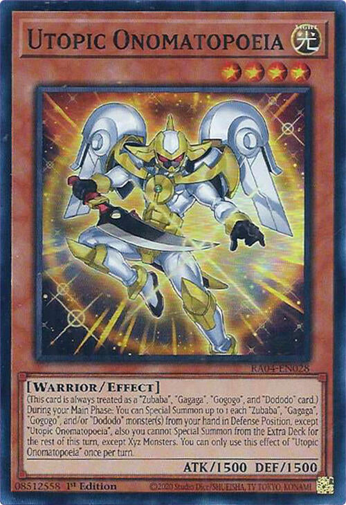Utopic Onomatopoeia [RA04-EN028] Super Rare | Deep Dive Games St. Marys
