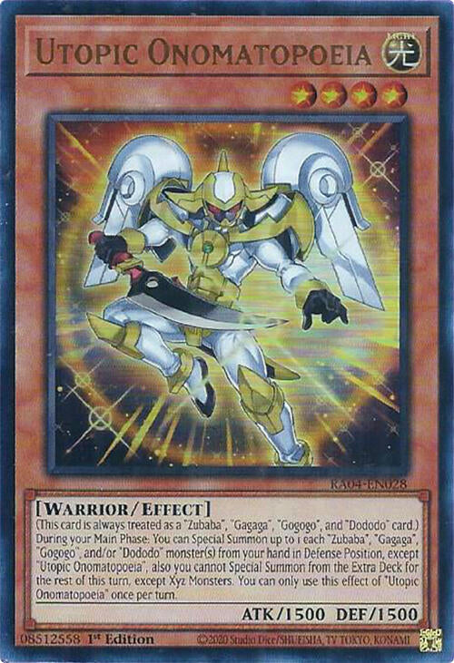 Utopic Onomatopoeia [RA04-EN028] Ultra Rare | Deep Dive Games St. Marys