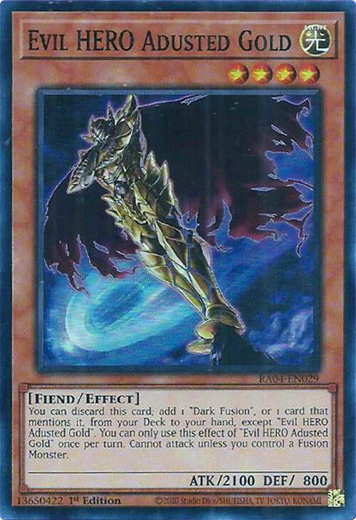 Evil HERO Adusted Gold [RA04-EN029] Super Rare | Deep Dive Games St. Marys