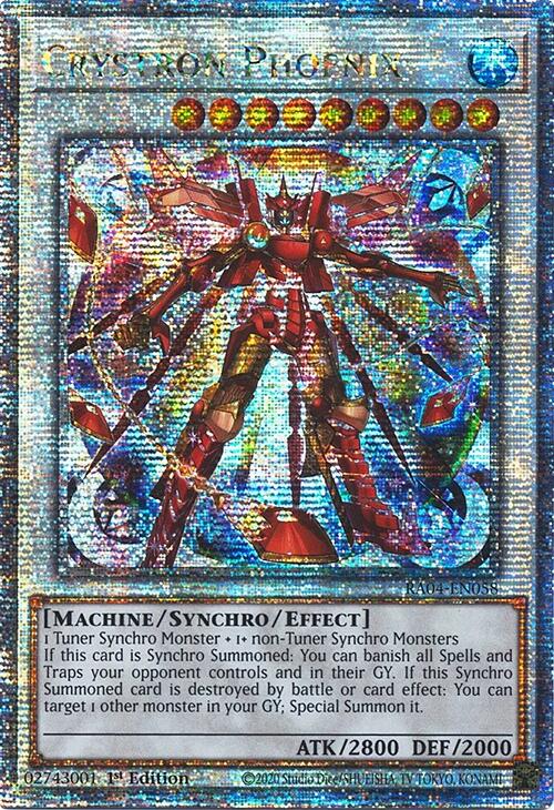 Crystron Phoenix [RA04-EN058] Quarter Century Secret Rare | Deep Dive Games St. Marys
