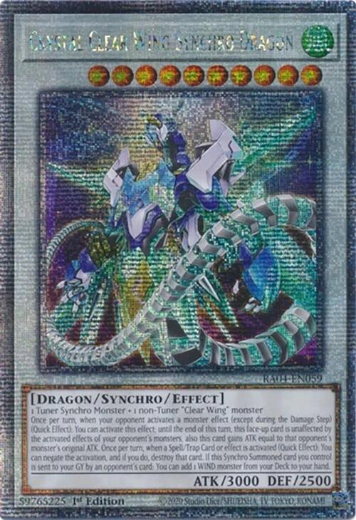 Crystal Clear Wing Synchro Dragon [RA04-EN059] Quarter Century Secret Rare | Deep Dive Games St. Marys