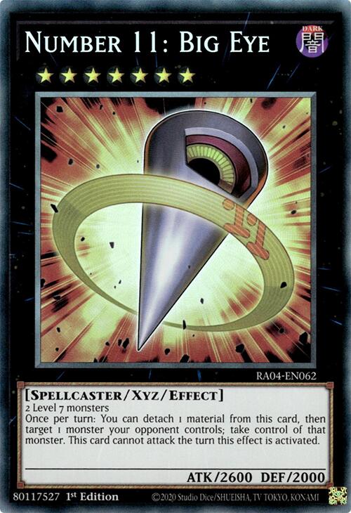 Number 11: Big Eye [RA04-EN062] Prismatic Collector's Rare | Deep Dive Games St. Marys