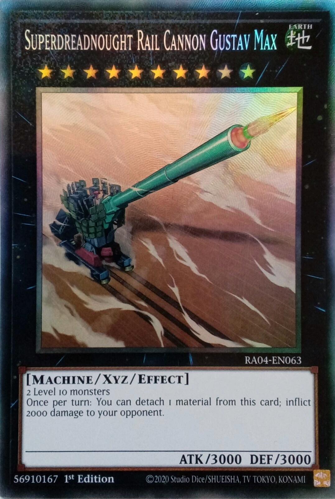 Superdreadnought Rail Cannon Gustav Max [RA04-EN063] Prismatic Collector's Rare | Deep Dive Games St. Marys