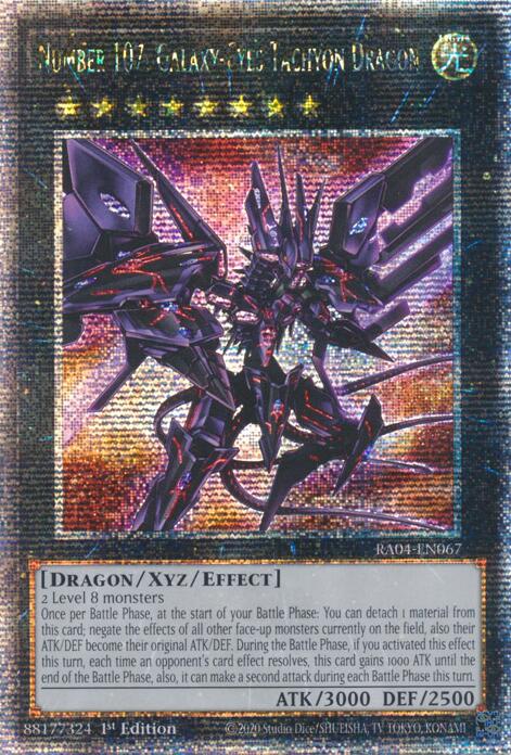 Number 107: Galaxy-Eyes Tachyon Dragon [RA04-EN067] Quarter Century Secret Rare | Deep Dive Games St. Marys