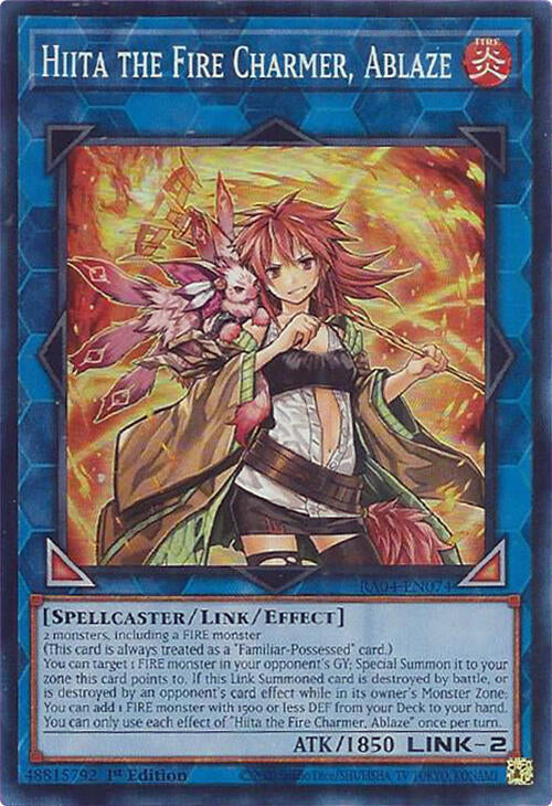Hiita the Fire Charmer, Ablaze [RA04-EN074] Super Rare | Deep Dive Games St. Marys