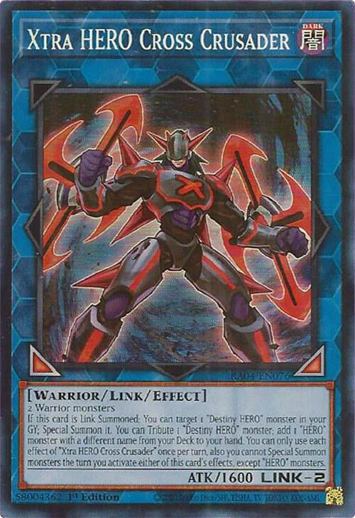 Xtra HERO Cross Crusader [RA04-EN076] Super Rare | Deep Dive Games St. Marys