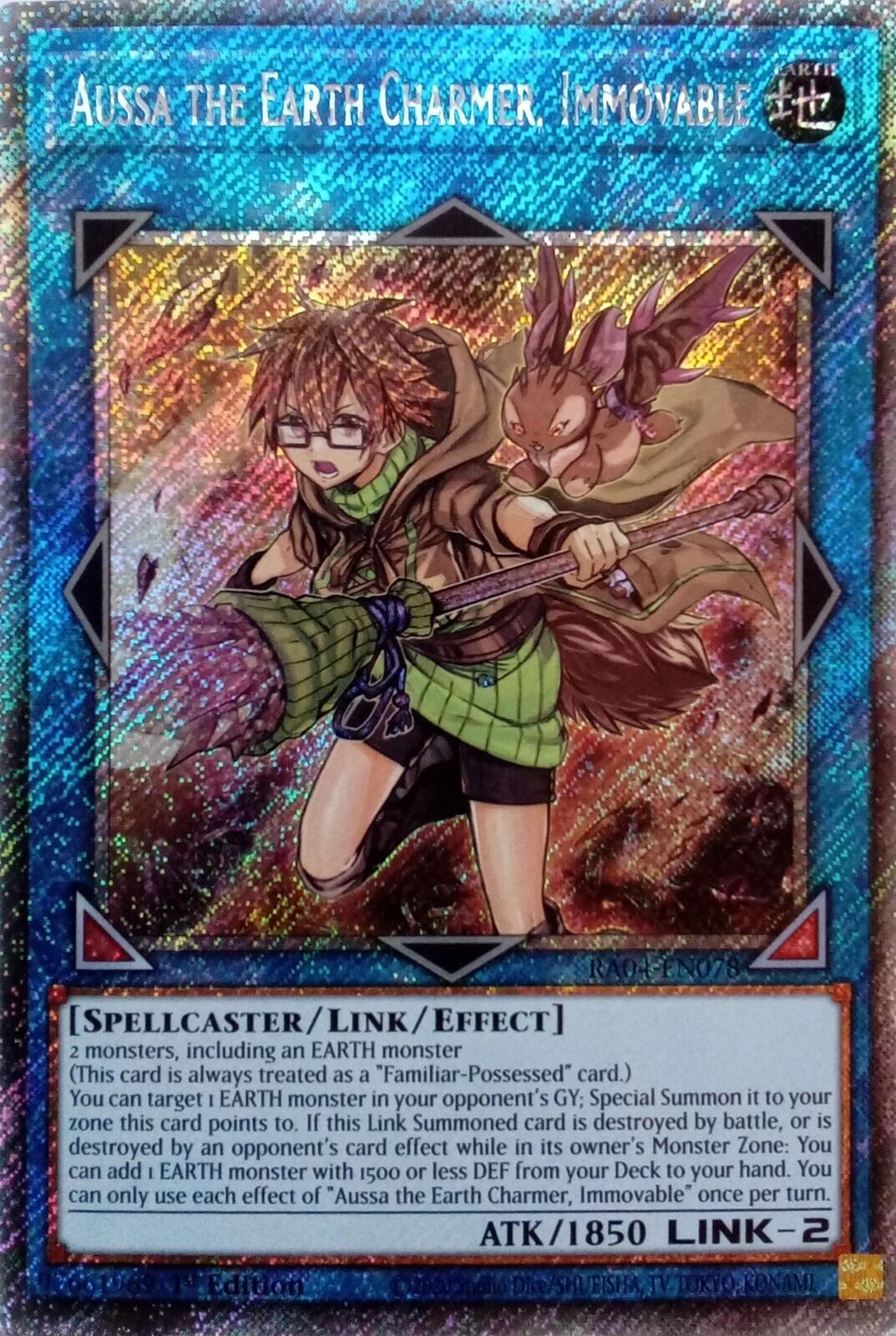 Aussa the Earth Charmer, Immovable [RA04-EN078] Platinum Secret Rare | Deep Dive Games St. Marys