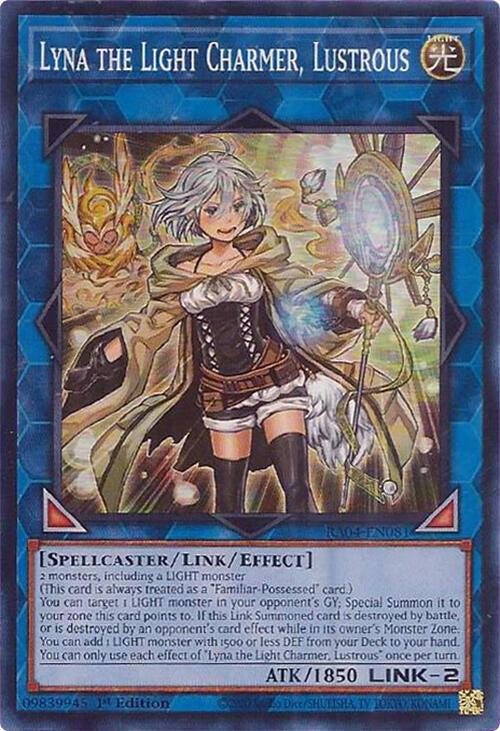 Lyna the Light Charmer, Lustrous [RA04-EN081] Super Rare | Deep Dive Games St. Marys