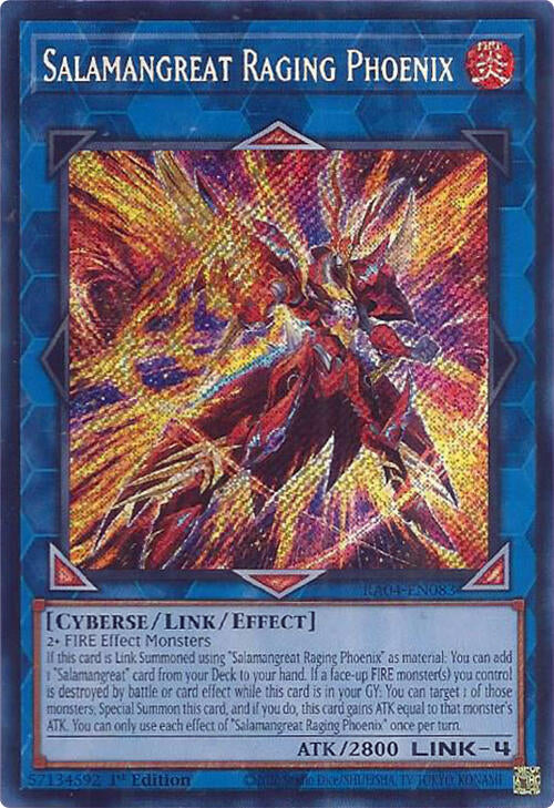 Salamangreat Raging Phoenix [RA04-EN083] Secret Rare | Deep Dive Games St. Marys