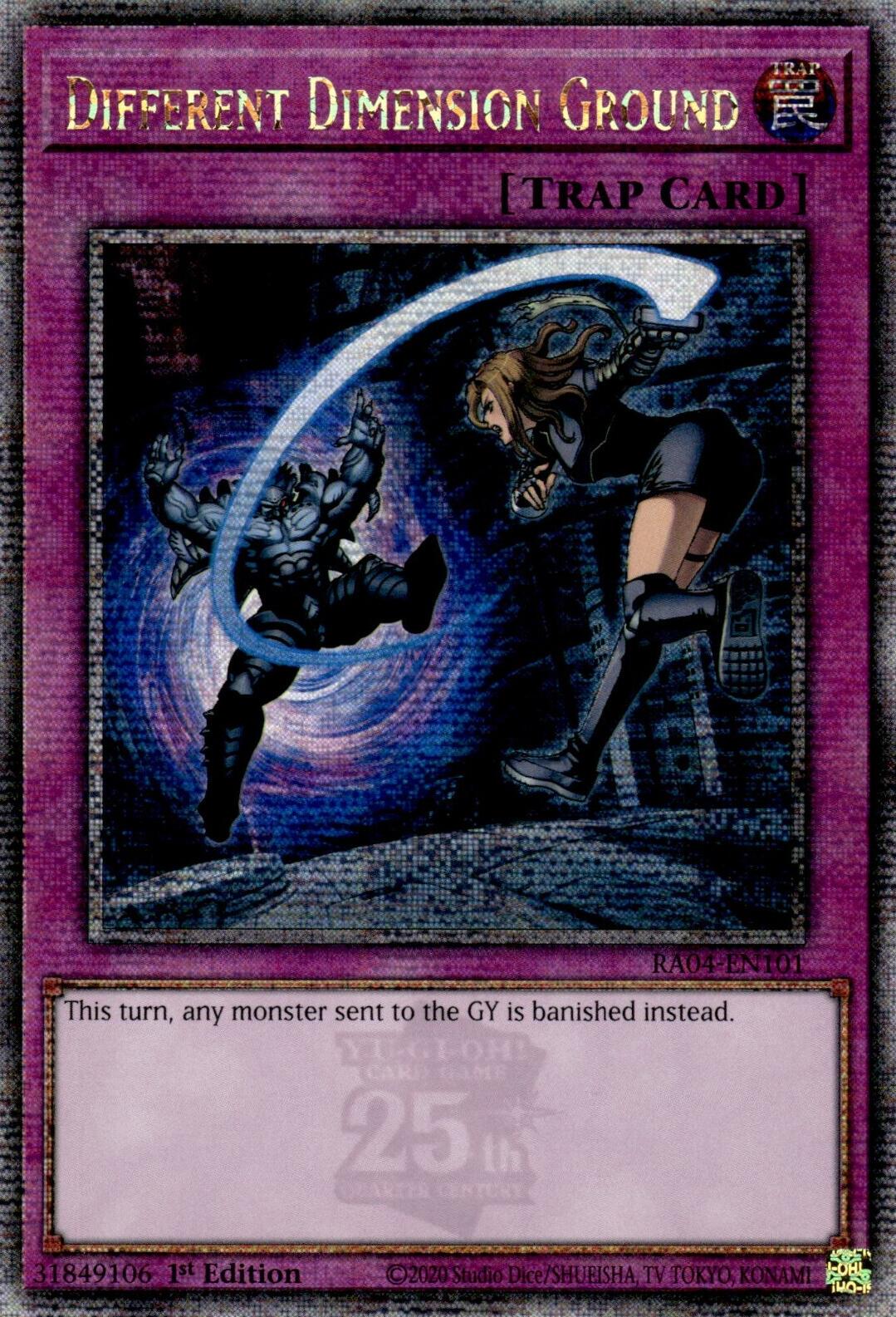 Different Dimension Ground [RA04-EN101] Quarter Century Secret Rare | Deep Dive Games St. Marys