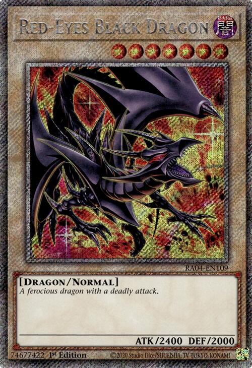 Red-Eyes Black Dragon (8th Art) [RA04-EN109] Platinum Secret Rare | Deep Dive Games St. Marys