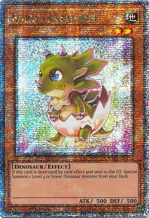 Babycerasaurus [RA04-EN131] Quarter Century Secret Rare | Deep Dive Games St. Marys