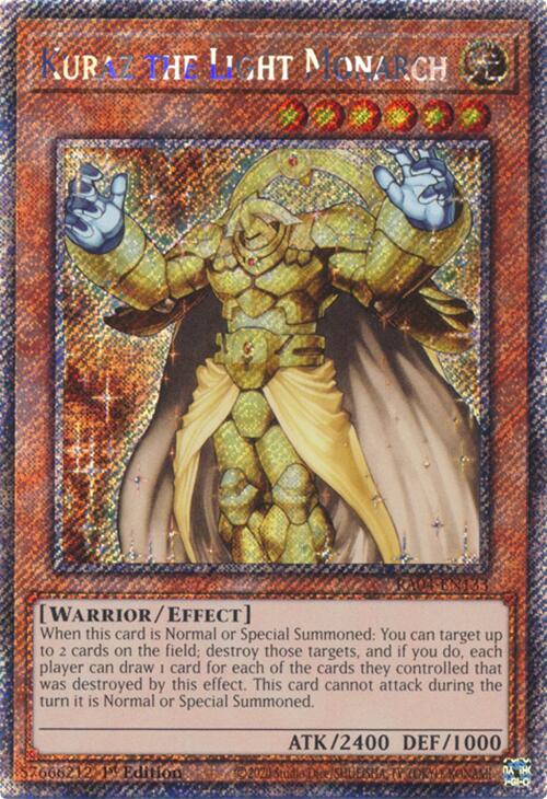 Kuraz the Light Monarch [RA04-EN133] Platinum Secret Rare | Deep Dive Games St. Marys