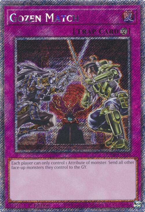 Gozen Match [RA04-EN134] Platinum Secret Rare | Deep Dive Games St. Marys
