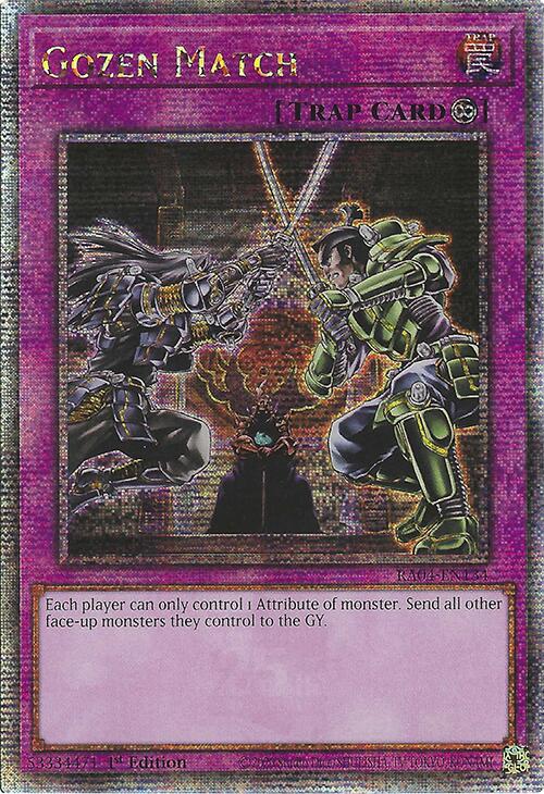 Gozen Match [RA04-EN134] Quarter Century Secret Rare | Deep Dive Games St. Marys