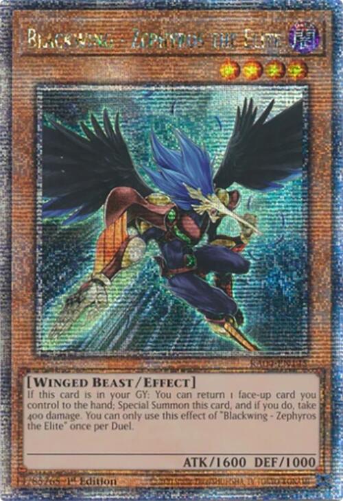 Blackwing - Zephyros the Elite [RA04-EN145] Quarter Century Secret Rare | Deep Dive Games St. Marys