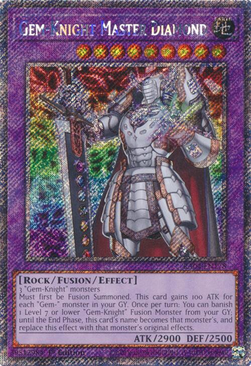 Gem-Knight Master Diamond [RA04-EN178] Platinum Secret Rare | Deep Dive Games St. Marys