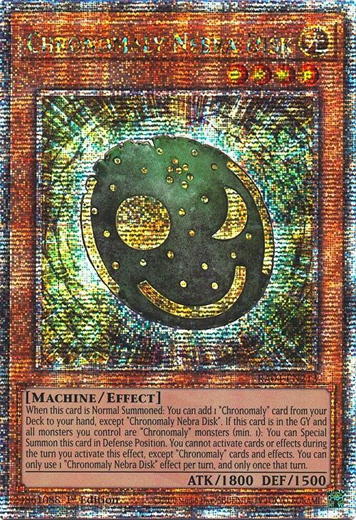 Chronomaly Nebra Disk [RA04-EN213] Quarter Century Secret Rare | Deep Dive Games St. Marys