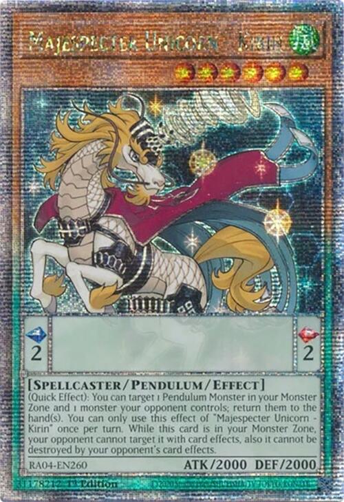 Majespecter Unicorn - Kirin [RA04-EN260] Quarter Century Secret Rare | Deep Dive Games St. Marys