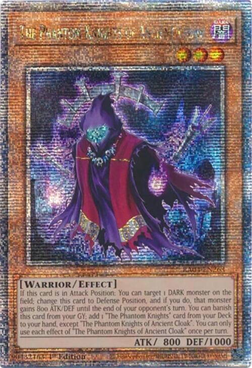 The Phantom Knights of Ancient Cloak [RA04-EN263] Quarter Century Secret Rare | Deep Dive Games St. Marys