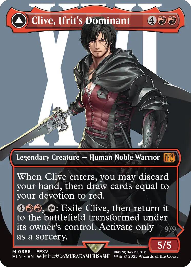 Clive, Ifrit's Dominant // Ifrit, Warden of Inferno (Borderless) (0385) [FINAL FANTASY] | Deep Dive Games St. Marys