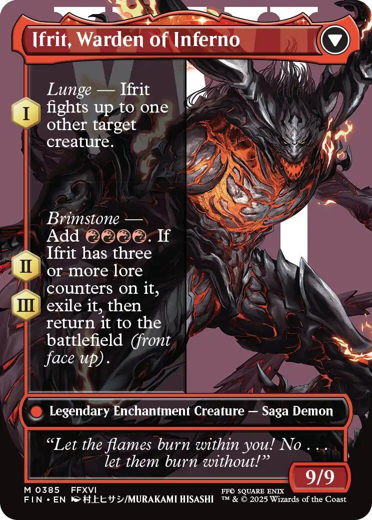 Clive, Ifrit's Dominant // Ifrit, Warden of Inferno (Borderless) (0385) [FINAL FANTASY] | Deep Dive Games St. Marys