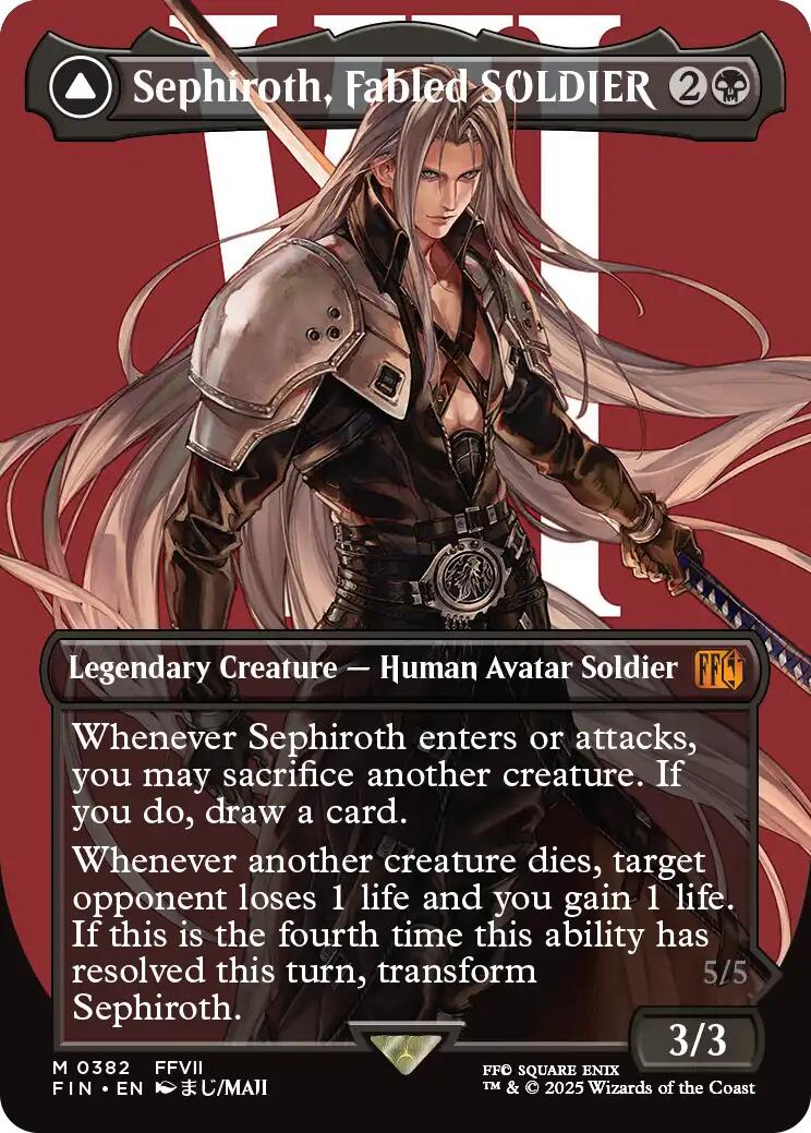 Sephiroth, Fabled SOLDIER // Sephiroth, One-Winged Angel (Borderless) (0382) [FINAL FANTASY] | Deep Dive Games St. Marys