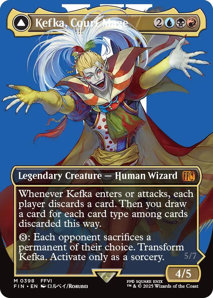 Kefka, Court Mage // Kefka, Ruler of Ruin (Borderless) (0398) [FINAL FANTASY] | Deep Dive Games St. Marys