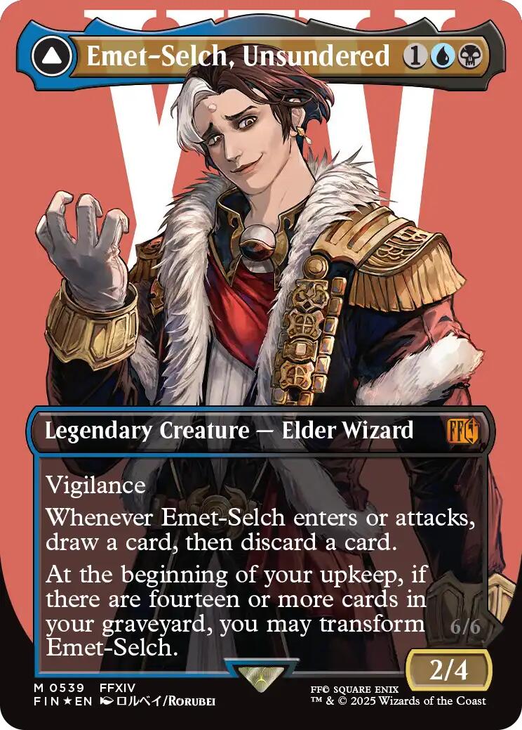 Emet-Selch, Unsundered // Hades, Sorcerer of Eld (Borderless) (Surge Foil) [FINAL FANTASY] | Deep Dive Games St. Marys