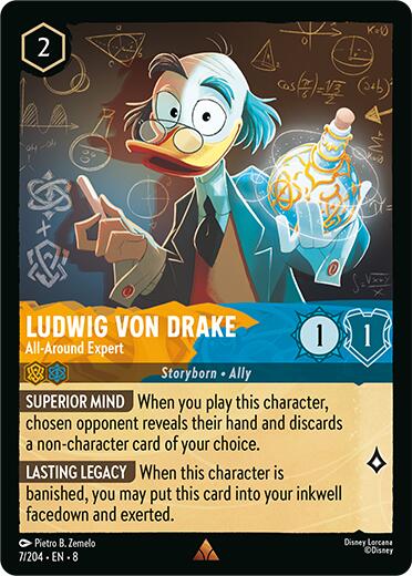 Ludwig Von Drake - All-Around Expert (7/204) [Reign of Jafar] | Deep Dive Games St. Marys
