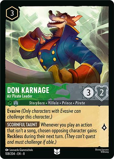 Don Karnage - Air Pirate Leader (108/204) [Reign of Jafar] | Deep Dive Games St. Marys