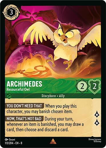 Archimedes - Resourceful Owl (113/204) [Reign of Jafar] | Deep Dive Games St. Marys
