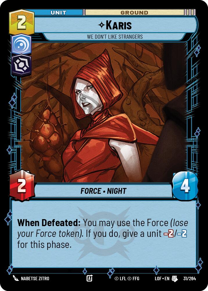 Karis - We Don't Like Strangers (31/264) (31/264) [Legends of the Force] | Deep Dive Games St. Marys