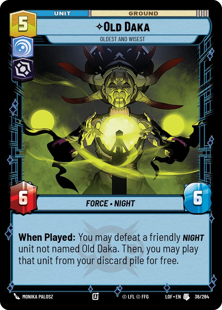 Old Daka - Oldest and Wisest (36/264) (36/264) [Legends of the Force] | Deep Dive Games St. Marys