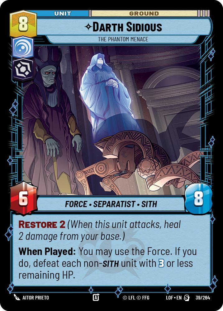 Darth Sidious - The Phantom Menace (39/264) (39/264) [Legends of the Force] | Deep Dive Games St. Marys