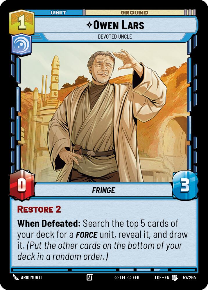 Owen Lars - Devoted Uncle (57/264) (57/264) [Legends of the Force] | Deep Dive Games St. Marys