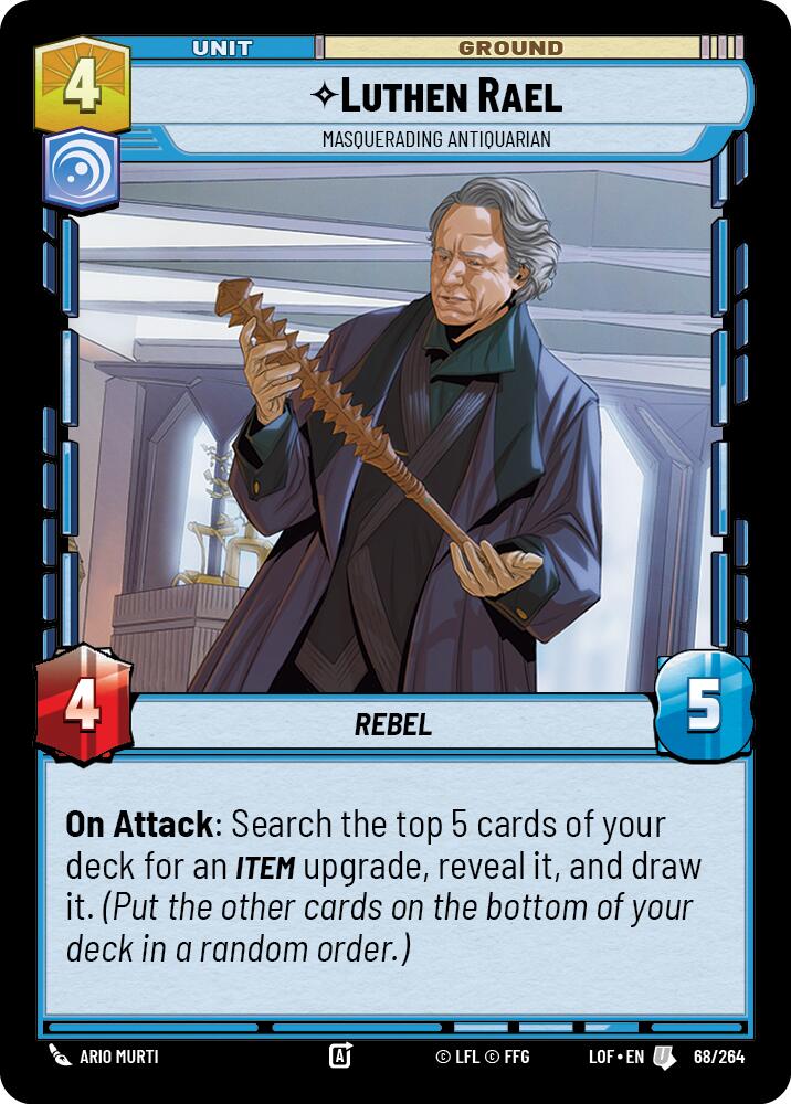 Luthen Rael - Masquerading Antiquarian (68/264) (68/264) [Legends of the Force] | Deep Dive Games St. Marys