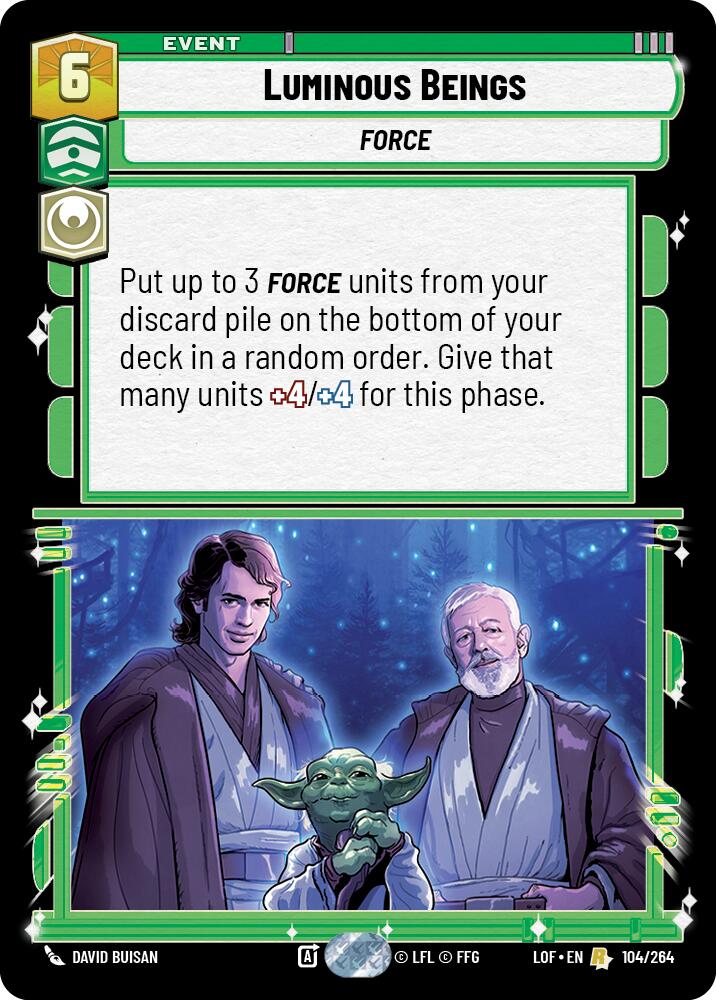 Luminous Beings (104/264) (104/264) [Legends of the Force] | Deep Dive Games St. Marys