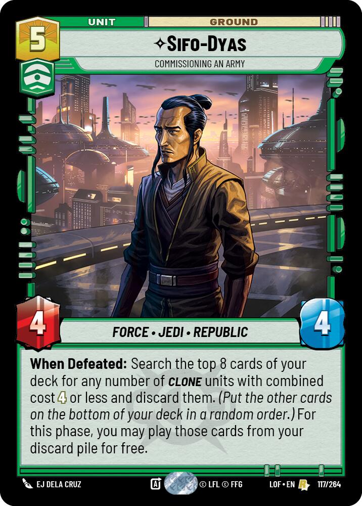 Sifo-Dyas - Commissioning An Army (117/264) (117/264) [Legends of the Force] | Deep Dive Games St. Marys