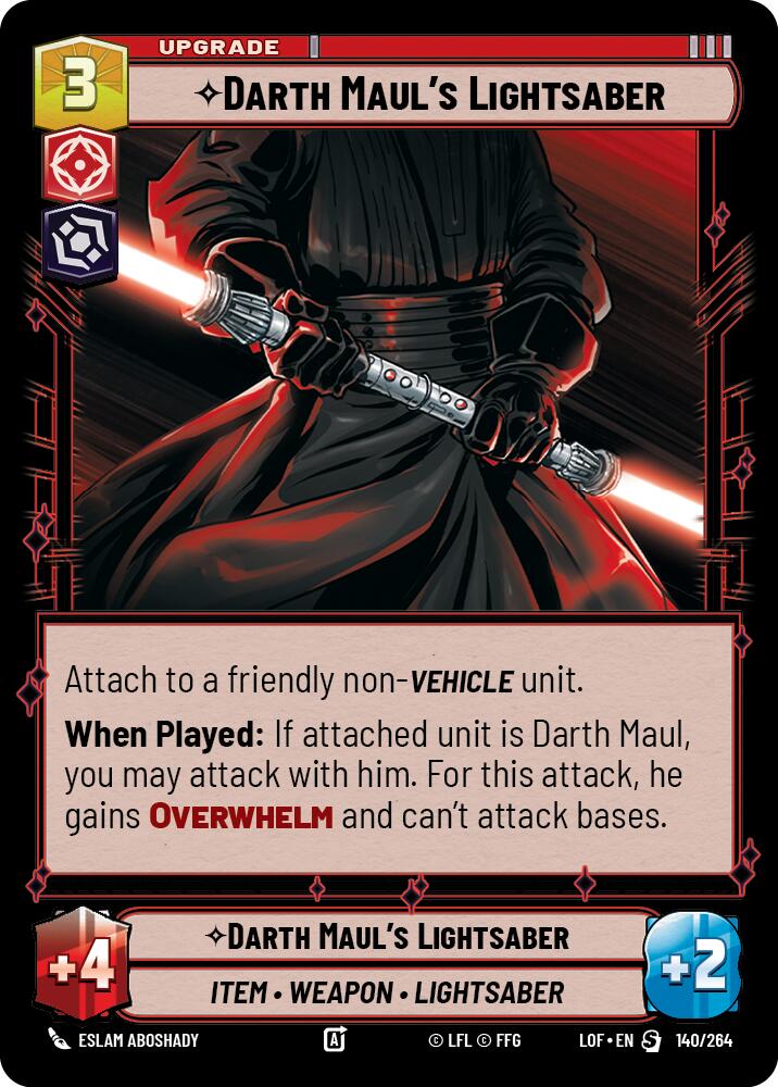 Darth Maul's Lightsaber (140/264) (140/264) [Legends of the Force] | Deep Dive Games St. Marys