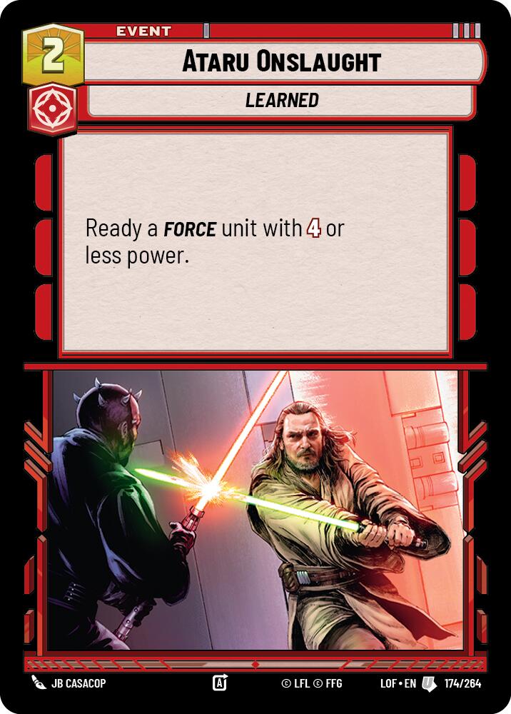 Ataru Onslaught (174/264) (174/264) [Legends of the Force] | Deep Dive Games St. Marys