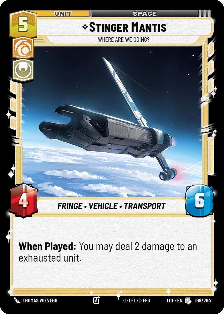 Stinger Mantis - Where Are We Going? (198/264) (198/264) [Legends of the Force] | Deep Dive Games St. Marys