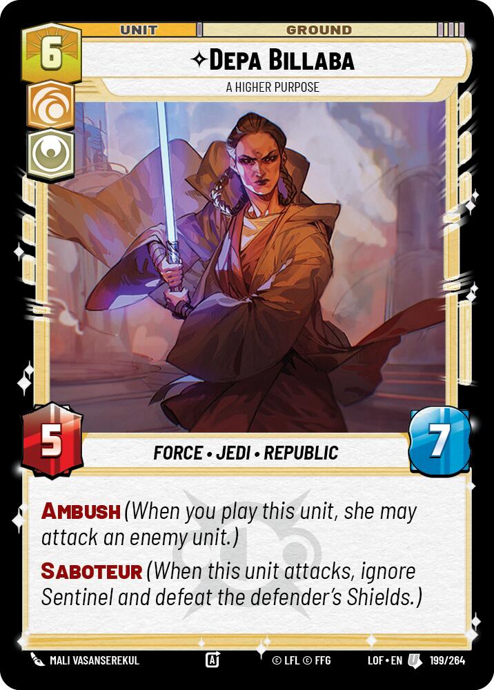 Depa Billaba - A Higher Purpose (199/264) (199/264) [Legends of the Force] | Deep Dive Games St. Marys